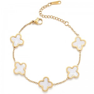 Hongde 18K arany-Plated Men\\\'s és a Nők\\Négylevelű lóhere szerencsés karkötő