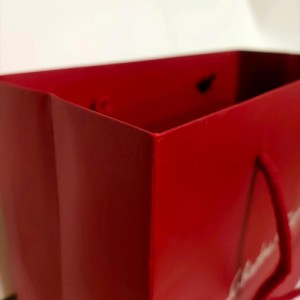 Élénk vörös luxus Kraft táska