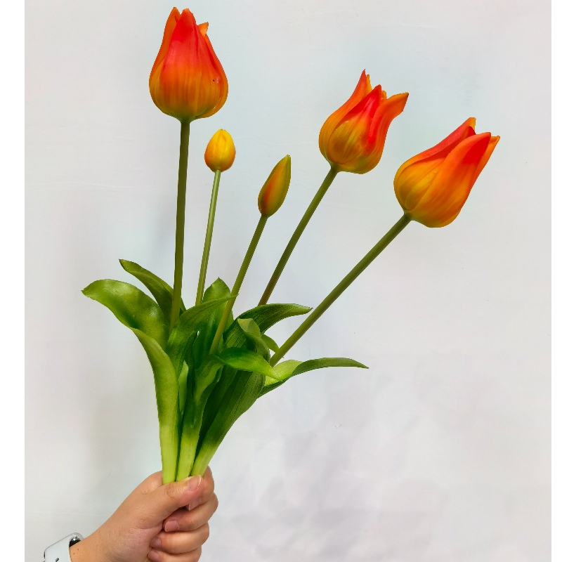Promóciós termékek művirág tulipán egyszárú otthoni dekoratív valódi érintés szimulációs tulipánok