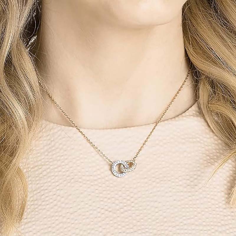 Összefonódó Elegance Swarovski Stone Crystal fülbevaló ésnyaklánc ékszer kollekció