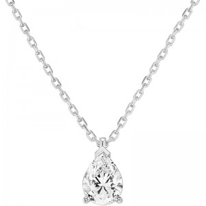Ovális könnycsepp-formázott mesterséges gyémánt medál lézeres elegánsnyaklánc állítható