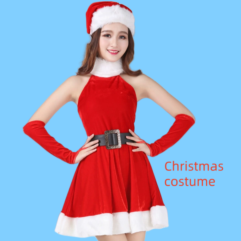 Karácsonyi jelmez, internetes hírességnői horgony\Az öltöny, a cosplay szexinyuszi lány ruhája, előadó jelmez, karácsonyi csata köpeny, tétel 325 Ár: ＄ 133.99