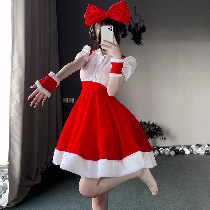 Karácsonyi jelmezek, karácsonyi ruhák, cosplay készletek, karácsonyi rénszarvas színpadi előadások, karácsonyi szobalány egyenruhák95 ár:$139,99