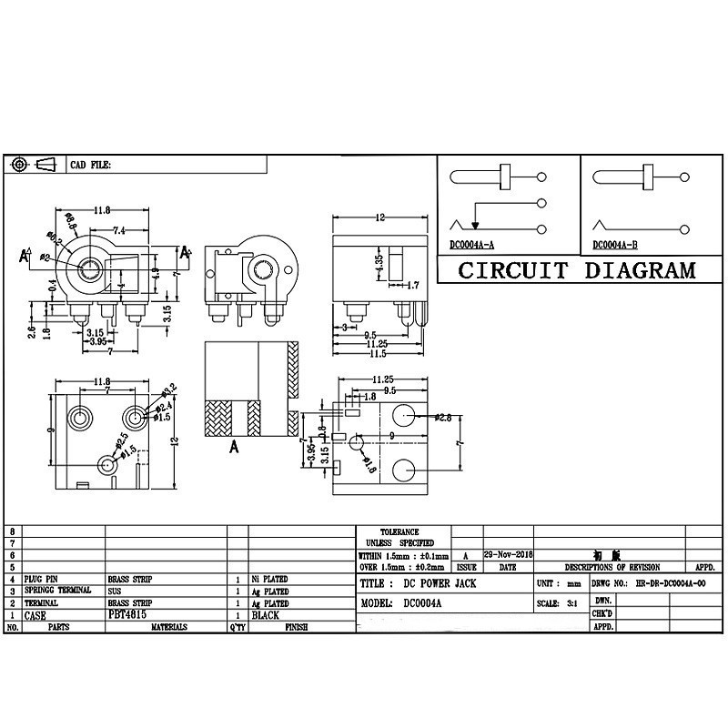 DC aljzat DC-0004a, kis háztartási készülék aljzat a víztisztítókhoz, kettő-PIN CSOMÁNAK FELSZERELÉSE A TÖRTÉNELMI BEÁLLÍTÓ TÁMOGATÁSA