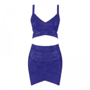 Nyári aranynyomtatott kötött camisole, csípőcsomagoló szoknya készlet