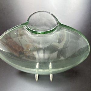 Zhongtai rozsdamentes acél hal száj alakja ívelt kerek magas-Átlátszó váza 23 cm -es fémbázissal a virág elrendezéséhez