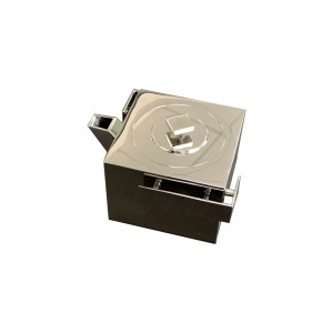 Zotye rozsdamentes acél fém ezüst galvanizálás egyszerű kialakítás 8,5 cm -es rozsdamentes acél teáskanna