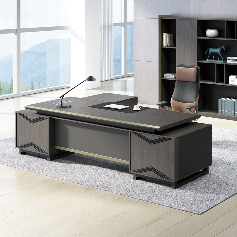 Modell DBT002 Modern Executive Desk Irodabútor menedzser felügyelő asztal, új kínai stílusú könnyű luxus irodabútor Boss íróasztal